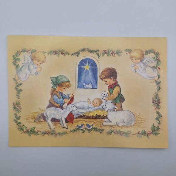 Vintage Style Nativity Christmas Cards  Envelopes Religious Holiday Set Of 3 90s - Picture 5 of 11